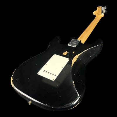 Mint Fender Custom Shop Limited Edition 1968 Stratocaster Relic Aged Black w/case image 6