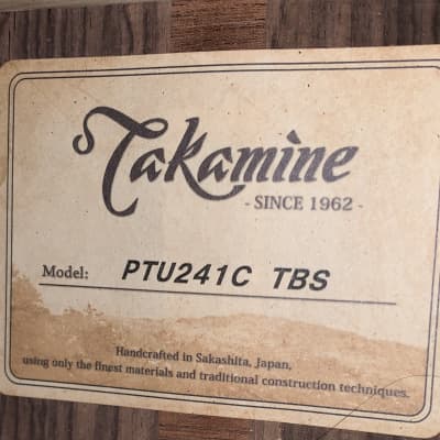 Takamine Model: PTU241 C TBS  acoustic electric guitar Handerafted in Sakashita, Japan, image 7