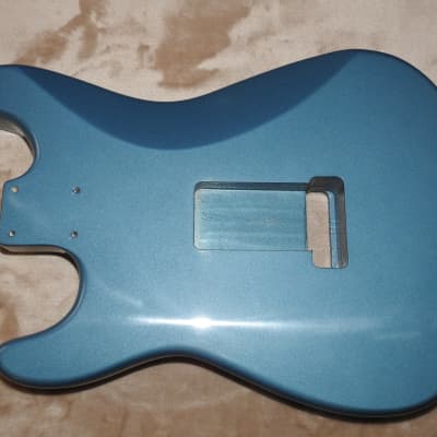 Mighty Mite MM2700AF-BA Strat Swamp Ash Body Blue Agave Thin Poly Finish NOS #1 Very Light 3lbs 14oz image 4