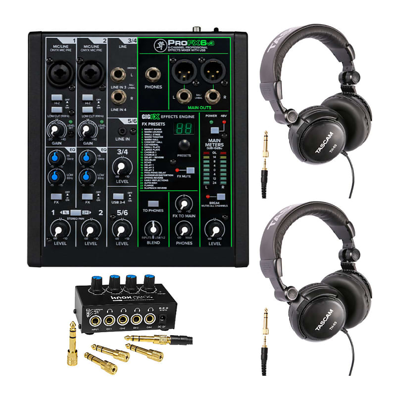 Mackie ProFX Series, 6 Mixer - Unpowered, 6-channel (ProFX6v3