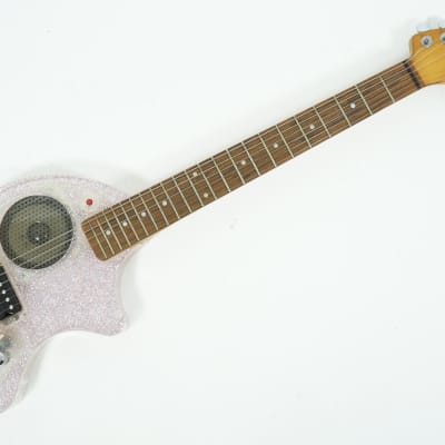 Fernandes ZO-3 NOMAD Pink Acrylic Glitter Crystal Guitar Built-in Amp  travel guitar RARE | Reverb Finland