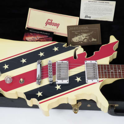 Gibson Map Guitar 1985 Super Rare Stars and Stripes Finish with Case and Paperwork 1 of 9 made! image 6