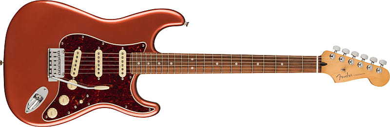 Fender  Player Plus Stratocaster®, Pau Ferro Fingerboard, Aged Candy Apple Red - MX22120242 image 1