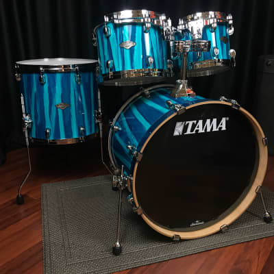Tama drums sets Starclassic Performer MBS42SSKA Sky Blue Aurora 4pc Maple / Birch kit image 1