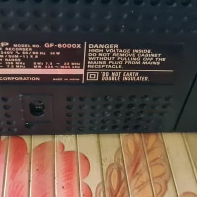 VINTAGE SHARP GF6000 BOOMBOX/MADE IN JAPAN/GHETTO BLASTER image 4