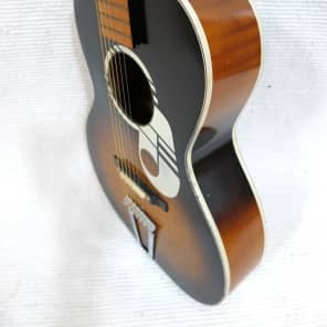 Vintage 1960s Old Kraftsman Silvertone Musical Note Acoustic Guitar Sunburst Kay Perfect Starter Guitar Or Gift Plays well Tight Action Near Mint!!! image 3