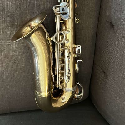 Guardala Pro-Custom Alto Sax 401CL mid-90s - Clear Lacquer Over Goldbrass with Triple Silver Plated Keys image 7