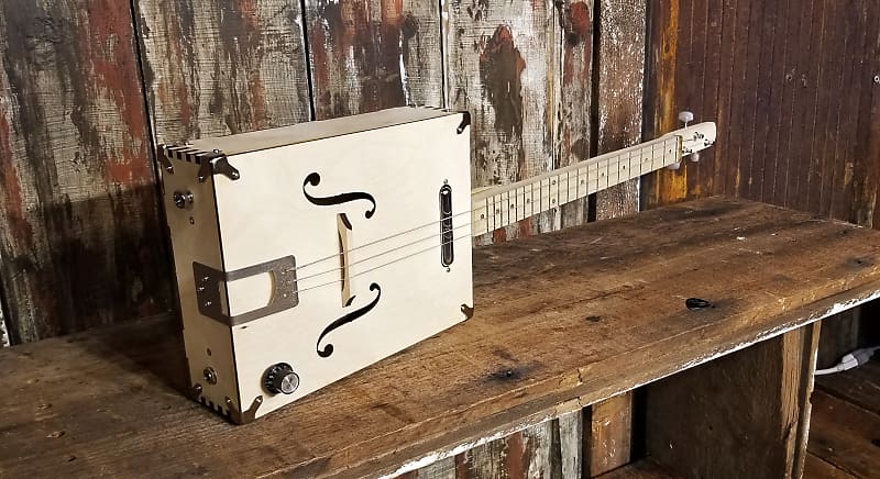 The "Tupelo Tenor" 3-String Acoustic/Electric DIY Box Guitar Kit image 1