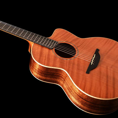 Hsienmo curly redwood tasmanian blackwood guitar with case image 7