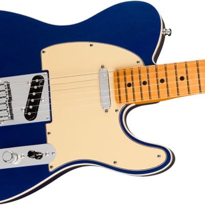 Fender American Ultra Telecaster Electric Guitar Maple FB, Cobra Blue image 5