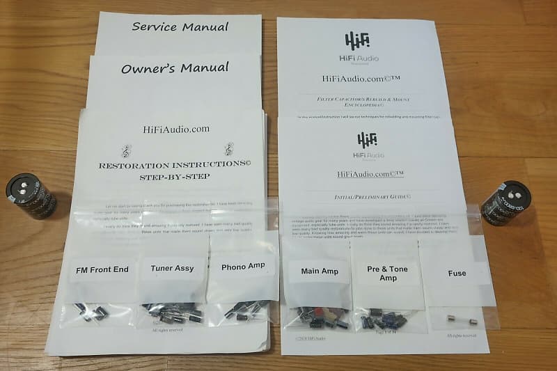 Marantz 2218 restoration kit filter capacitor repair rebuild fix  			