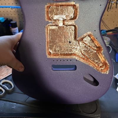 Fender Stratocaster ‘72 Vintage Reissue 1989 - Custom purple finish with metallic flake and a high-gloss clear coat image 5