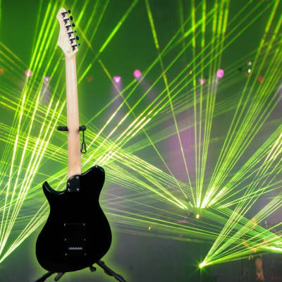 Aria Pro II Jet B-Tone Baritone electric guitar--black image 9