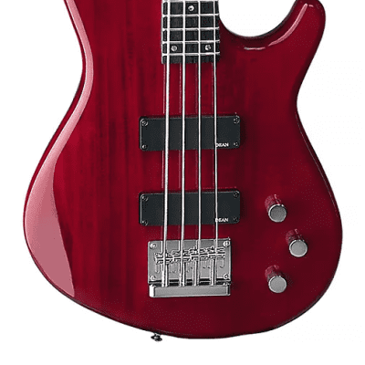 Dean Edge 1 4-String Bass Guitar Trans Red