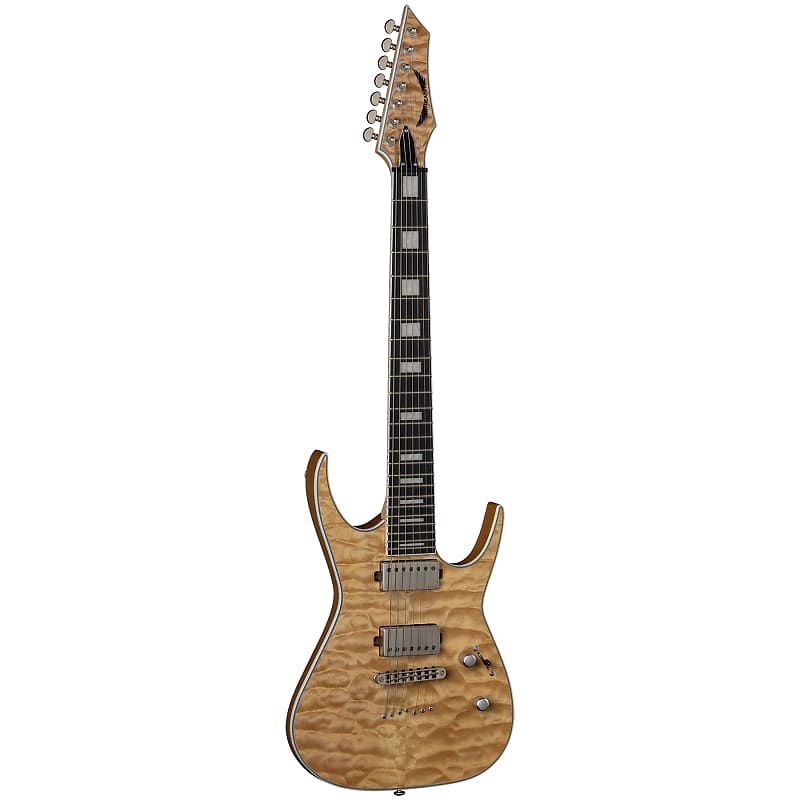 Dean  Exile Select 7 String Quilt Top SN 2020 Quilt Top Satin Natural image 1