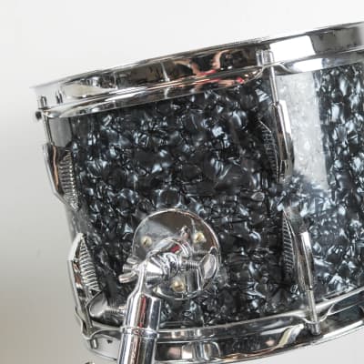 1970s Beverley Black Diamond Pearl Drum Set image 11