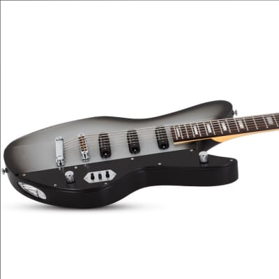 Schecter 363 Robert Smith UltraCure VI Guitar, Rosewood Fretboard, Silver Burst Pearl image 4