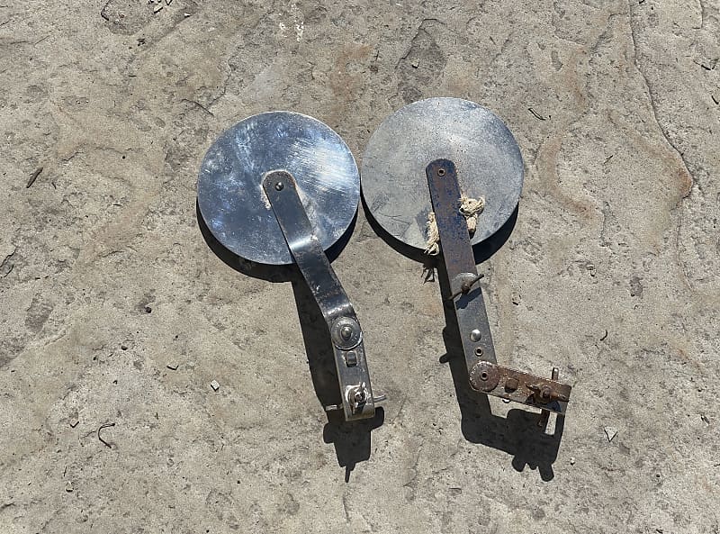 2 Vintage WFL Ludwig External Bass Drum Clampon Mufflers Reverb