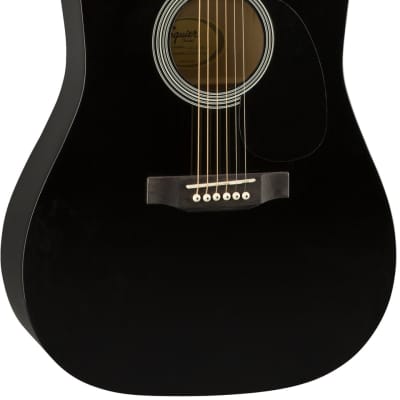 Fender Squier Dreadnought Acoustic Guitar - Black Bundle with Gig