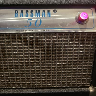 Fender Bassman 50 2-Channel 50-Watt 2x15" Piggyback Guitar Amp 1972 - 1976 - Silverface image 2
