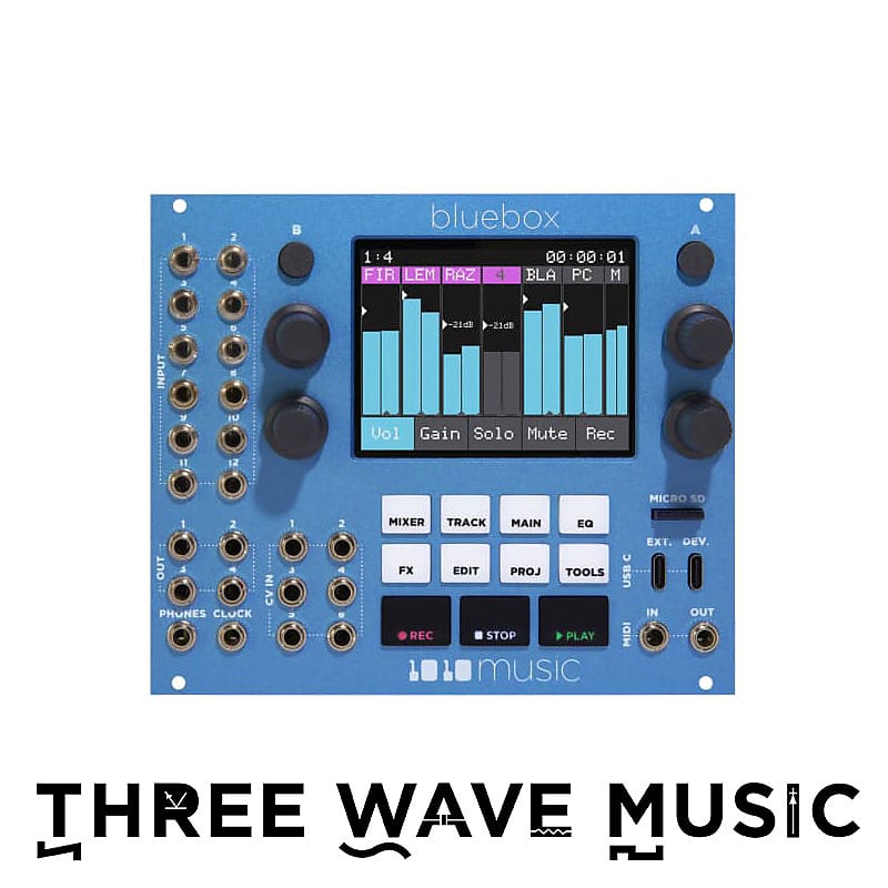 1010music Bluebox Eurorack Edition Compact Digital Mixer Reverb