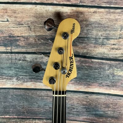 Used Hohner MIJ Fretless 4 String Precision Bass with Gig Bag image 4