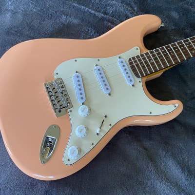 2023 Del Mar Lutherie Surfcaster Strat Coral Pink - Made in USA image 1