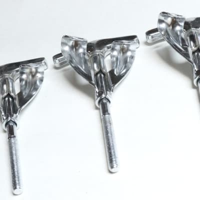 (3) Ludwig Bass Drum Tension Rods & (3) Claws - 1960s image 3