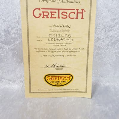 Gretsch Custom Shop Chad Henrichsen Masterbuilt '55 Relic G6134 Noir Black Penguin image 14