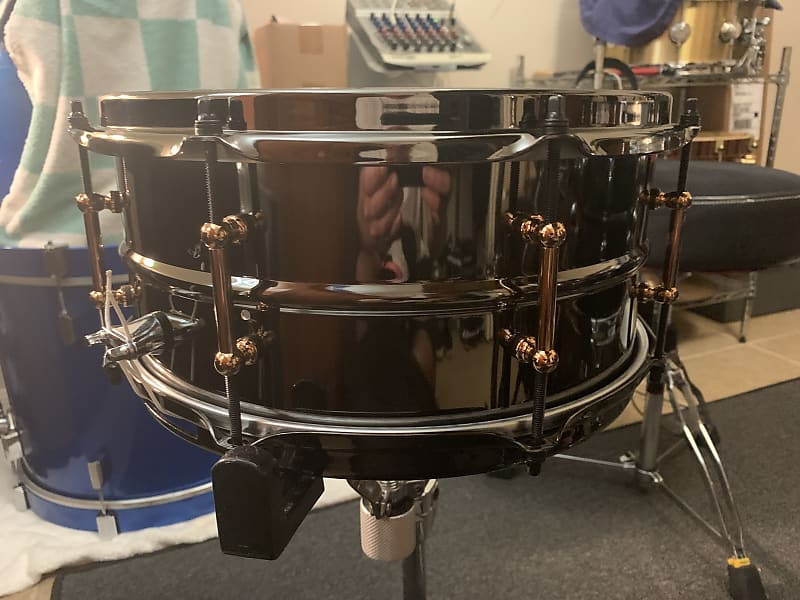 OCD Optimum Custom Drums 6x13 Brass snare drum black nickel Reverb