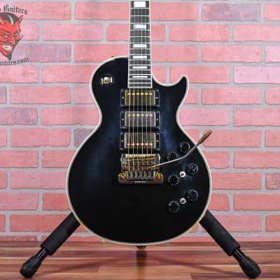Gibson Les Paul Custom Black Beauty 3-Pickup with Tremolo One Off Special Order Ebony 1984 w/Gibson hardshell Case image 1