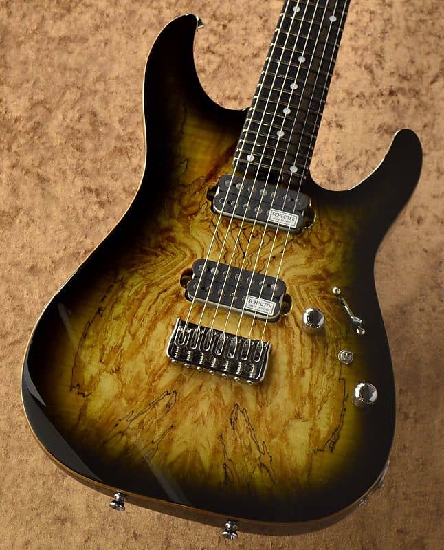 Schecter NV-7-24-AL-FXD/SPBKN/E 【Spalted Top Black to Natural】