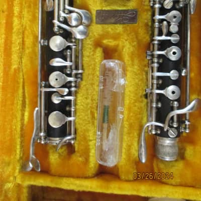 Larilee  brand wood  Oboe with case and reed. Made In France image 2