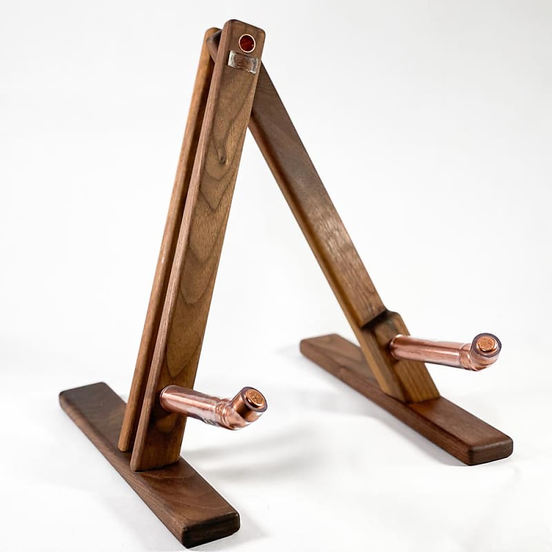 A Frame Minimalist Guitar Stand Walnut Reverb Australia