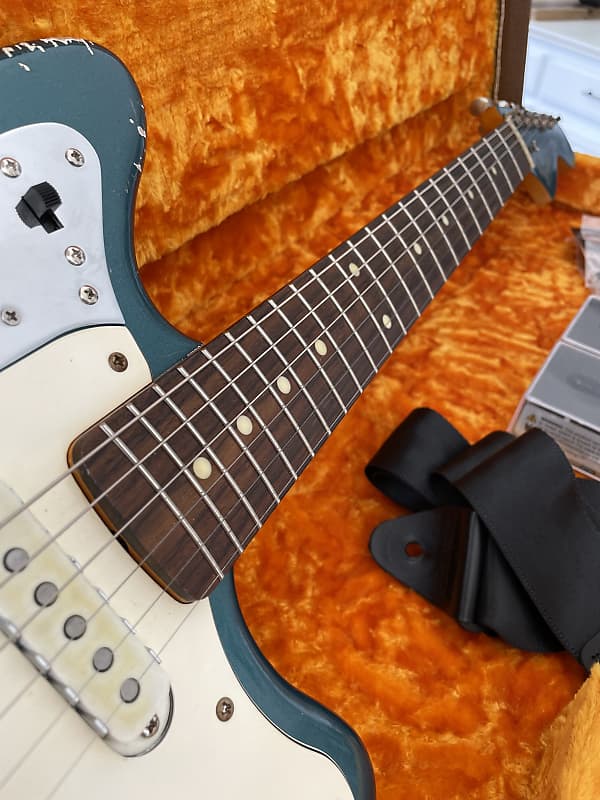 Fender Japan Jaguarレフティネック+MJTジャガーボディ MJT Jaguar 2020 - Ocean Turquoise 60's Clone - John