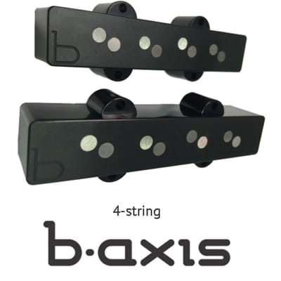 Bartolini B-Axis J44J-L/S Jazz Bass Pickup Set, Black image 2