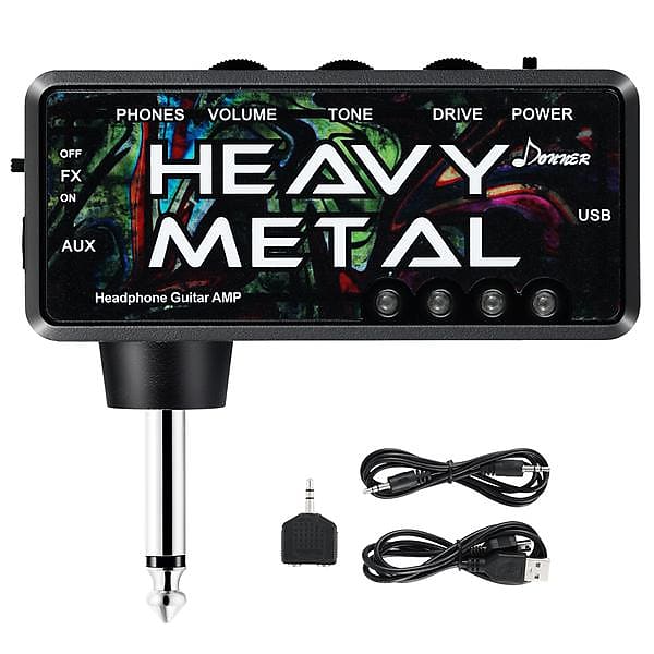 Guitar Headphone AMP Heavy Metal Pocket Rechargeable Mini Practice Amplifier  			