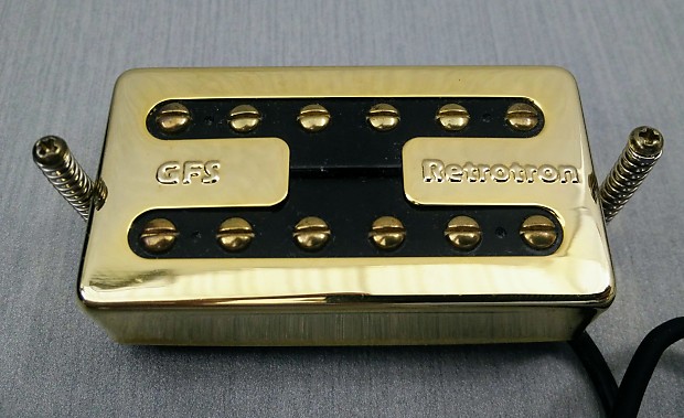 GFS Retrotron Memphis Neck Pickup Humbucker Gold Alnico image 1
