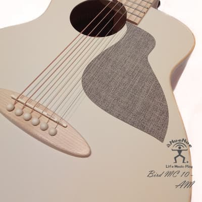 aNueNue Bird MC10 - AM Almond Milk Solid Sitka Spruce & Mahogany Travel Guitar image 7