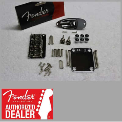 New Fender Hardtail Chrome Stratocaster Body Hardware Set - Strat 006-0068-000 image 1