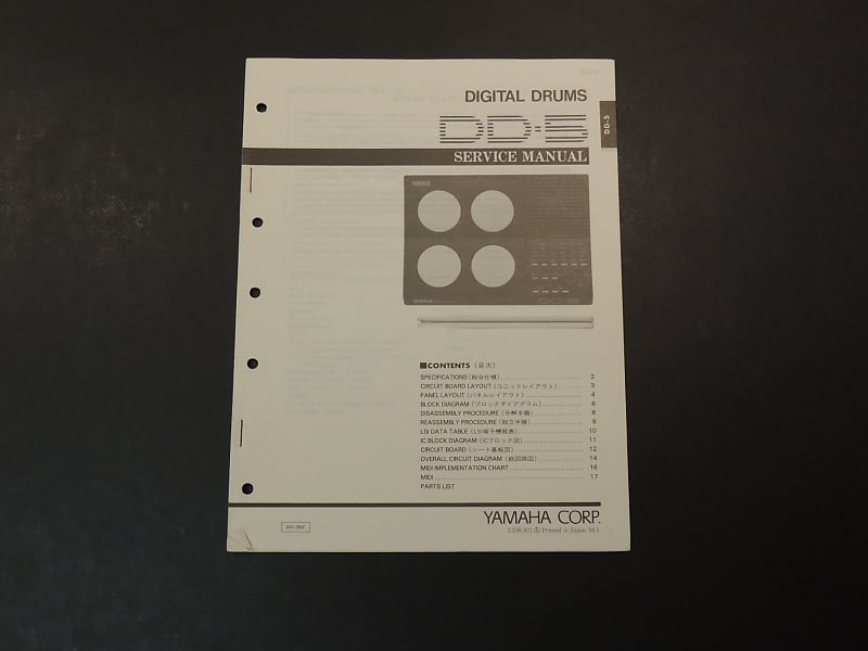 Yamaha DD-5 Service Manual [Three Wave Music] | Reverb