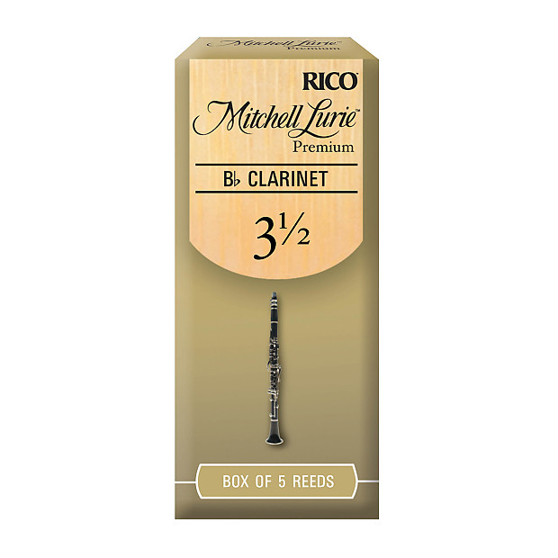 Rico RMLP5BCL350 Mitchell Lurie Premium Bb Clarinet Reeds - Strength 3.5 (5-Pack) image 1
