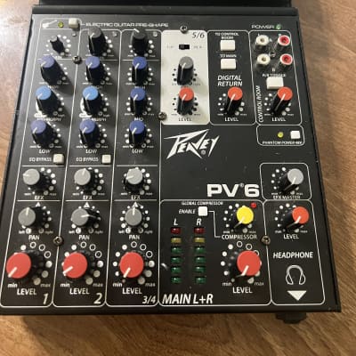 Peavey PV 6 BT 6 Channel Mixer with Bluetooth image 1