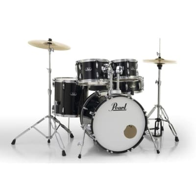 Pearl Roadshow 5pc Drum Set w/Hardware & Cymbals Jet Black image 1