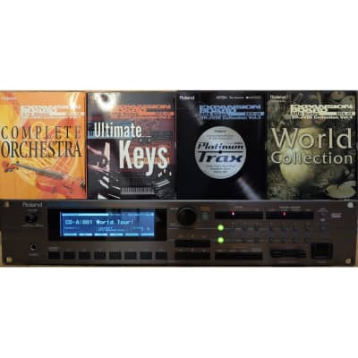 Roland XV-5080 Synthesizer Module, LED Display, 128MB RAM, 4 SRX Boards with Boxes