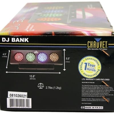 Chauvet DJ BANK RGBA LED Party Light w/ Automated Sound Activated Programs image 3