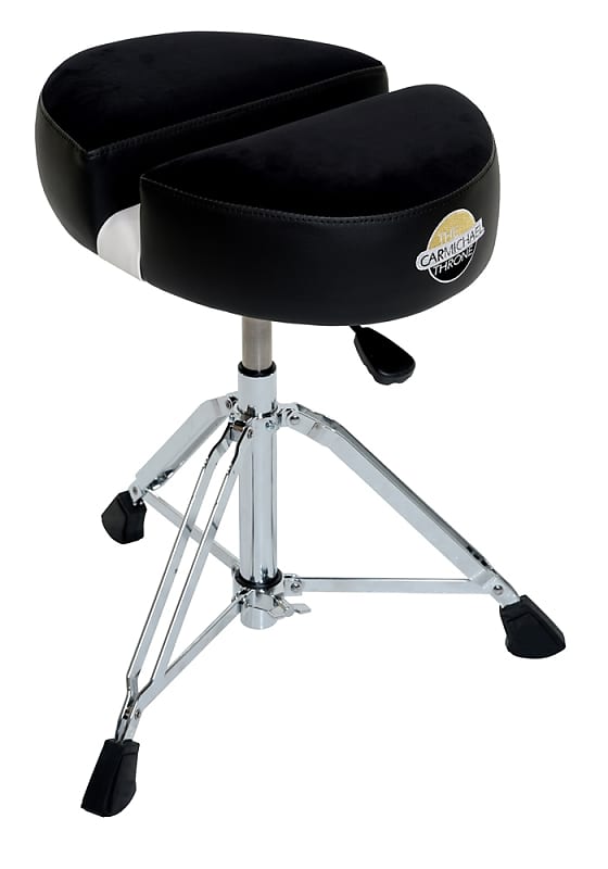 Carmichael Double DBlack Cloth Hydraulic Drum Throne Reverb