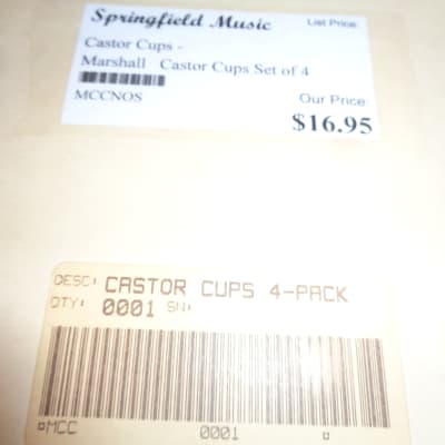 new old stock Marshall Amp Castor Cups 4-pack image 2