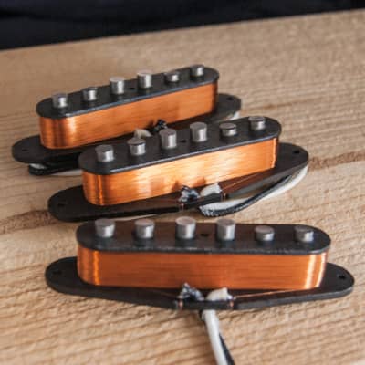 Strat Pickup Set for Stratocaster Guitar HandWound AlNiCo5 Clone Fat 50's image 3