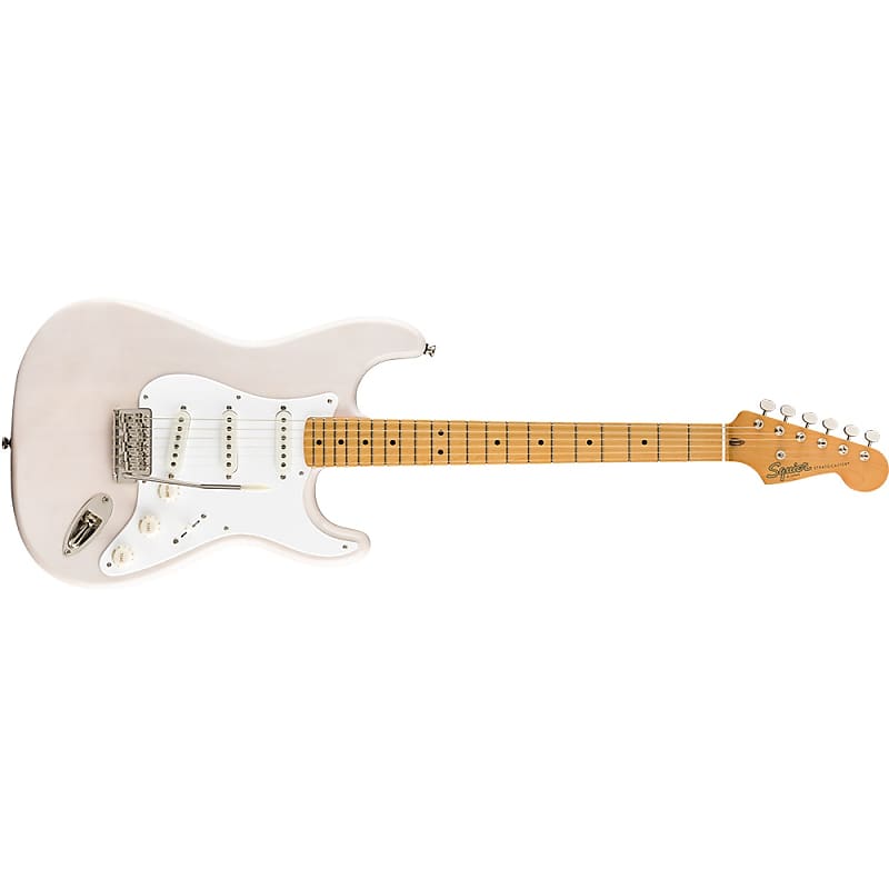 Squier by Fender Classic Vibe '50s Stratocaster Guitar, Maple, White Blonde image 1